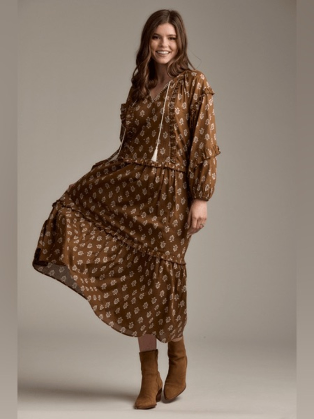 Mud Pie Hubbard Maxi Dress size S 100% cotton